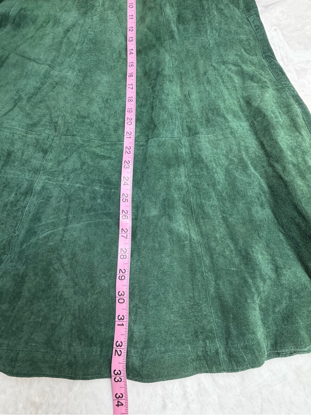 Bagatelle Vintage Suede Leather Midi Skirt A-Line 12 Equestrian Dark Academia - Picture 10 of 13